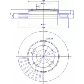 Тормозной диск CAR ref. IB: MB 28 1V 1994461 ref. RD: 3445 142.835