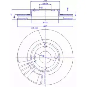 Тормозной диск CAR ref. IB: MZ 77 1V ref. RD: 3461 1994474 142.852 изображение 0