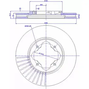 Тормозной диск CAR ref. IB: HO 43 1V 1994503 ref. RD: 3471 142.890 изображение 0