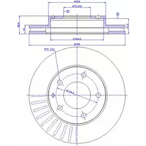 Тормозной диск CAR ref. IB: MZ 70 1V 1994529 142.937 ref. RD: 3240 изображение 0