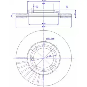 Тормозной диск CAR 142.945 ref. IB: DG 06 1V ref. RD: 3143 1994534 изображение 0