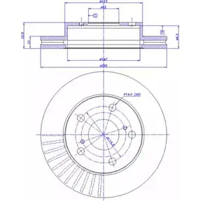 Тормозной диск CAR 142.983 ref. RD: 3257 ref. IB: TY 78 1V 1994558 изображение 0