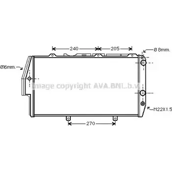 Радиатор охлаждения двигателя AVA QUALITY COOLING J4J 5UT AI2020 4045385001781 2017691