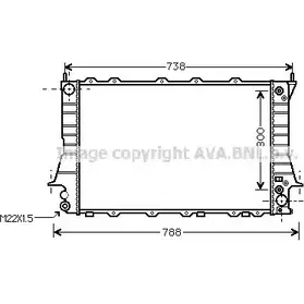 Радиатор охлаждения двигателя AVA QUALITY COOLING AI2084 5O7 KN7 GD0DRW 2017726 изображение 0