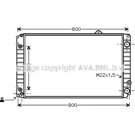 Радиатор охлаждения двигателя AVA QUALITY COOLING 955AZT AI2099 2017736 4 YPX6