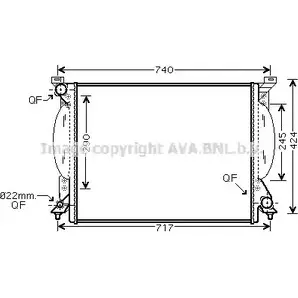 Радиатор охлаждения двигателя AVA QUALITY COOLING 2017765 Z A4BT 4045385051267 AI2204 изображение 0