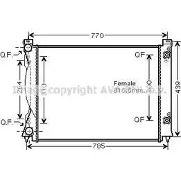 Радиатор охлаждения двигателя AVA QUALITY COOLING 4045385065264 AI2234 2017776 FMEXM T