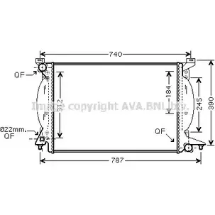 Радиатор охлаждения двигателя AVA QUALITY COOLING 2017782 AI2243 TA94B9P PQHF 8