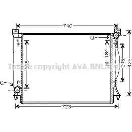 Радиатор охлаждения двигателя AVA QUALITY COOLING TDY9E8M TV94 F AI2245 2017784