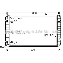 Радиатор охлаждения двигателя AVA QUALITY COOLING CRPG4J 3 TXHRB 2017786 AI2252 изображение 0