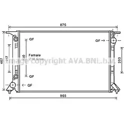 Радиатор охлаждения двигателя AVA QUALITY COOLING 3VJUX 2017805 AI2332 R I0TGQ