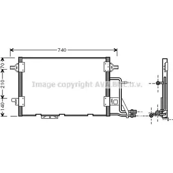 Радиатор кондиционера AVA QUALITY COOLING H JNQ2 4045385008285 2017909 AI5137
