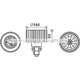 Моторчик вентилятора печки AVA QUALITY COOLING 4045385196050 6K2A X 2017969 AI8374