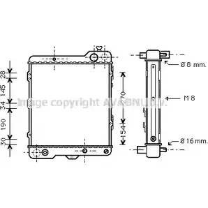 Радиатор охлаждения двигателя AVA QUALITY COOLING O9IF W 4045385180646 AIA2040 2017982