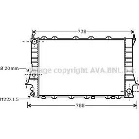 Радиатор охлаждения двигателя AVA QUALITY COOLING 2017987 AIA2081 4045385094905 IT 3Y32 изображение 0
