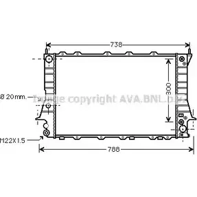 Радиатор охлаждения двигателя AVA QUALITY COOLING W 60L6 2017988 4045385094912 AIA2082