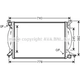 Радиатор охлаждения двигателя AVA QUALITY COOLING 4045385164295 2018003 AIA2206 6HPVY B
