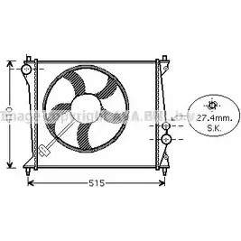 Радиатор охлаждения двигателя AVA QUALITY COOLING 2018004 AAV1 W6M 4045385106899 AIA2213