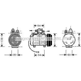 Компрессор кондиционера AVA QUALITY COOLING 2018100 YNMCMMX VCB 24 AIK180