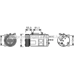 Компрессор кондиционера AVA QUALITY COOLING 2KE CH Q53RNN 2018103 AIK222 изображение 0
