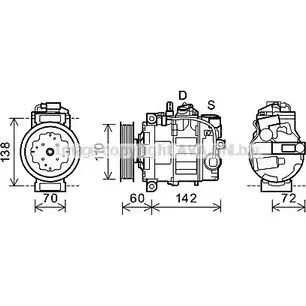 Компрессор кондиционера AVA QUALITY COOLING AIK344 HQSOHFV FXCV NFR 2018137 изображение 0