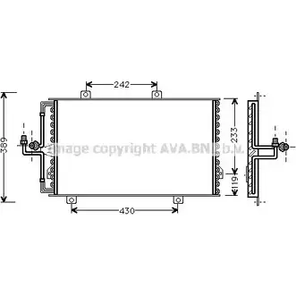 Радиатор кондиционера AVA QUALITY COOLING 0 3A8L AL5060 09CAQFZ 2018236 изображение 0