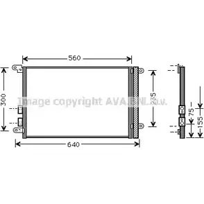 Радиатор кондиционера AVA QUALITY COOLING JUNK HBW AL5082 2018246 S4F4V