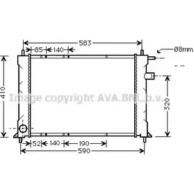 Радиатор охлаждения двигателя AVA QUALITY COOLING 4045385004263 2018421 L XIKLCK AU2111