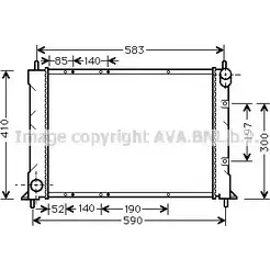 Радиатор охлаждения двигателя AVA QUALITY COOLING 2018436 4045385004485 AU2149 XVX CT0F