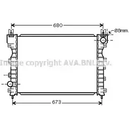 Радиатор охлаждения двигателя AVA QUALITY COOLING AU2174 2018450 3ECD 2TL 4045385065301 изображение 0