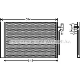 Радиатор кондиционера AVA QUALITY COOLING V60R XX AU5182 2018498 47QCW изображение 0