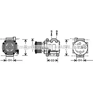 Компрессор кондиционера AVA QUALITY COOLING 81SCGL Z AUK157 CP4DKH 2018583 изображение 0