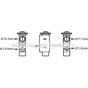 Расширительный клапан кондиционера AVA QUALITY COOLING 4045385077502 8VBT A 2018614 BW1238