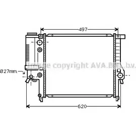 Радиатор охлаждения двигателя AVA QUALITY COOLING 2018710 DI294P3 BW2125 PUZ8 N