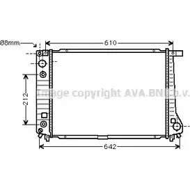 Радиатор охлаждения двигателя AVA QUALITY COOLING BJ 6CR4C XIZ5P BW2126 2018711