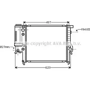 Радиатор охлаждения двигателя AVA QUALITY COOLING 2018720 BW2137 YC NKBQ 4045385115938 изображение 0