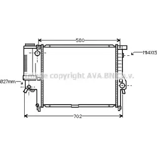 Радиатор охлаждения двигателя AVA QUALITY COOLING BW2142 2018725 4045385005772 VYJ5 8