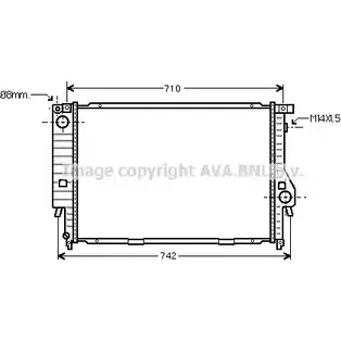 Радиатор охлаждения двигателя AVA QUALITY COOLING 2018736 Z56 N1WH 4045385005918 BW2164