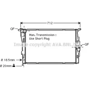 Радиатор охлаждения двигателя AVA QUALITY COOLING 2018771 BW2291 6K5NG XQ CQC0H