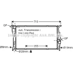 Радиатор охлаждения двигателя AVA QUALITY COOLING BW2542 T MDB86 4045385204625 2018813