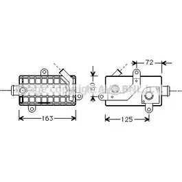 Масляный радиатор двигателя AVA QUALITY COOLING F 3M9S IG2LPH 2018835 BW3204 изображение 0