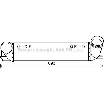 Интеркулер AVA QUALITY COOLING 2018891 NM54B6 CSO6K S BW4473 изображение 0