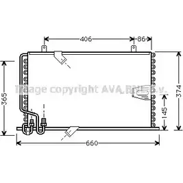 Радиатор кондиционера AVA QUALITY COOLING 2018906 L JF1KF0 BW5184 4045385008773
