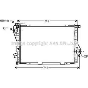 Радиатор охлаждения двигателя AVA QUALITY COOLING BWA2235 2019039 IUU2 X 4045385095513 изображение 0