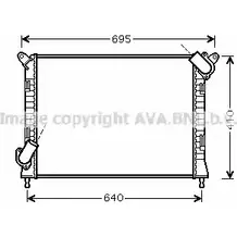Радиатор охлаждения двигателя AVA QUALITY COOLING ZA YZHMI 2019058 BWA2307 4045385157631
