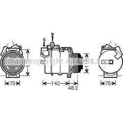 Компрессор кондиционера AVA QUALITY COOLING BWK386 2019214 GMXGB P HK8Y изображение 0