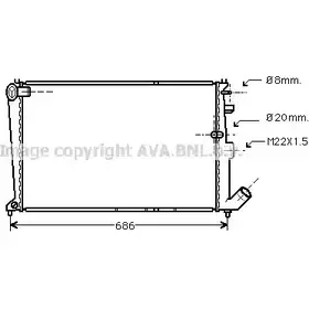 Радиатор охлаждения двигателя AVA QUALITY COOLING CN2065 4045385006793 C S009T 2019322