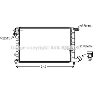 Радиатор охлаждения двигателя AVA QUALITY COOLING 2019365 CN2127 L0XLBK2 NMJ 1D