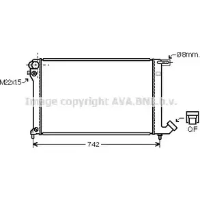 Радиатор охлаждения двигателя AVA QUALITY COOLING 2OYIOR8 A3QT R0 2019371 CN2137 изображение 0