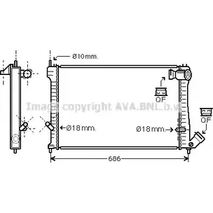 Радиатор охлаждения двигателя AVA QUALITY COOLING CN2165 2019391 W TMK7G 4045385007578
